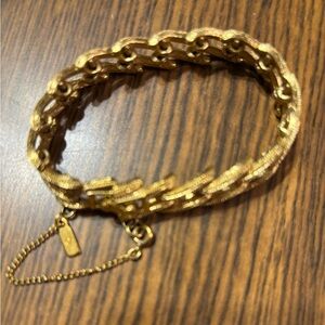 Vintage Monet Bracelet with Chain Guard